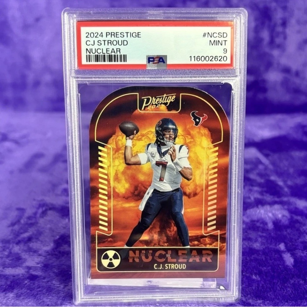 🔥 CJ Stroud NUCLEAR ☢️ CASE HIT SSP 2024 Panini Prestige N-CSD 💥 POP 5💎 PSA 9